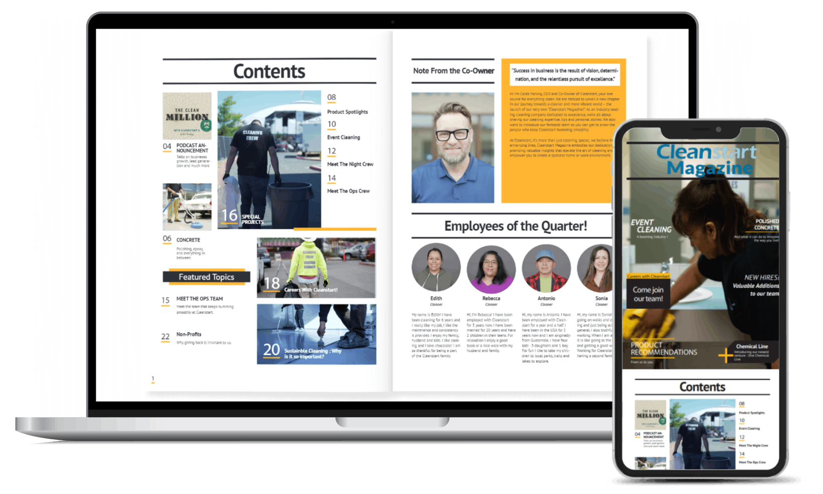 Cleanstart Magazine Mockup Cleanstart Magazine Mockup