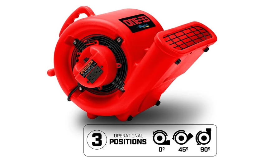 BlueDri One-33 Air Mover,1/3 HP 2900 CFM Industrial Water Damage Flood Restoration Carpet and Floor Drying Blower Fan BlueDri One-33 Air Mover,1/3 HP 2900 CFM Industrial Water Damage Flood Restoration Carpet and Floor Drying Blower Fan